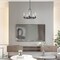 Designers Fountain Hudson Heights 5 Light Industrial Matte Black with Clear Glass Shades Chandelier For Dining Rooms D268C-5CH-MB - alternate 2